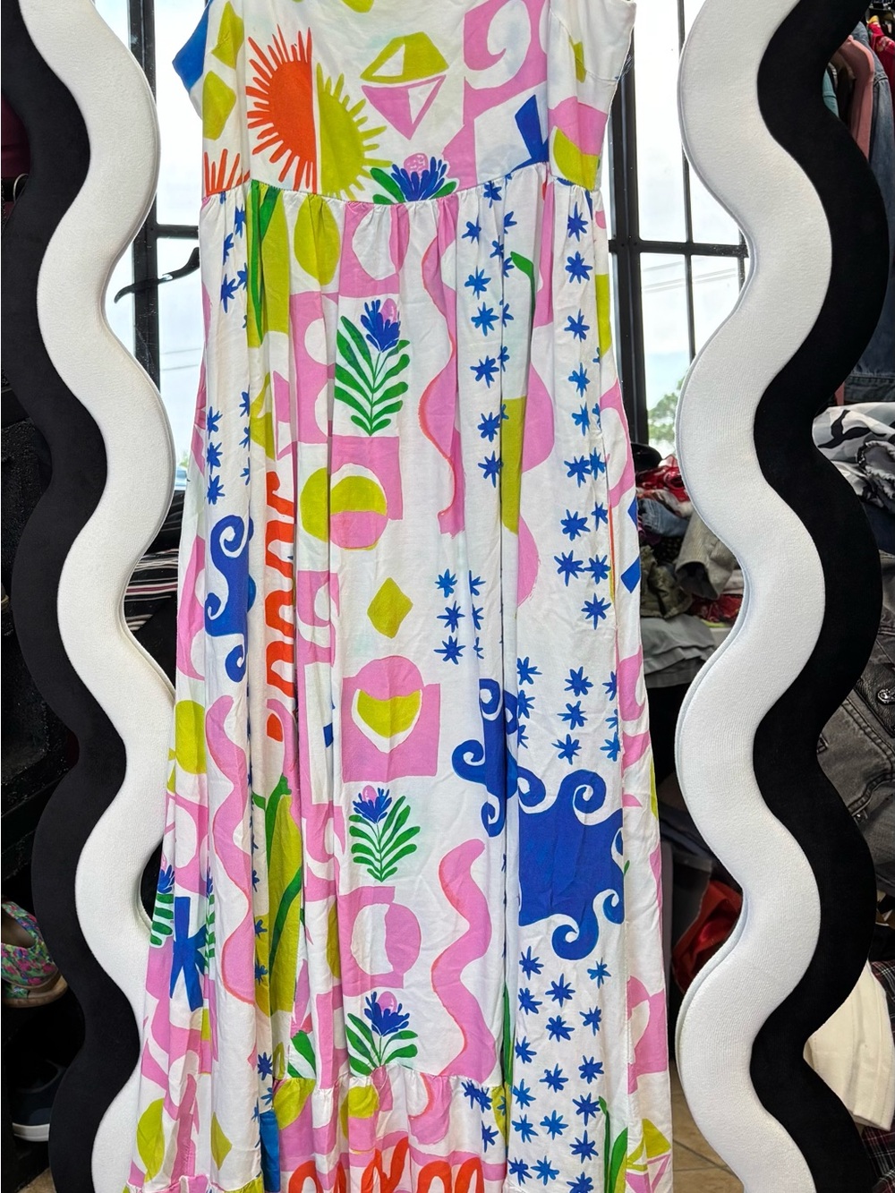 Vibrant Multicolor Print Maxi dress Unbranded